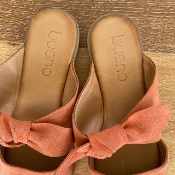 New Bueno Orange Suede Slides Size 7 - Picture 4 of 5
